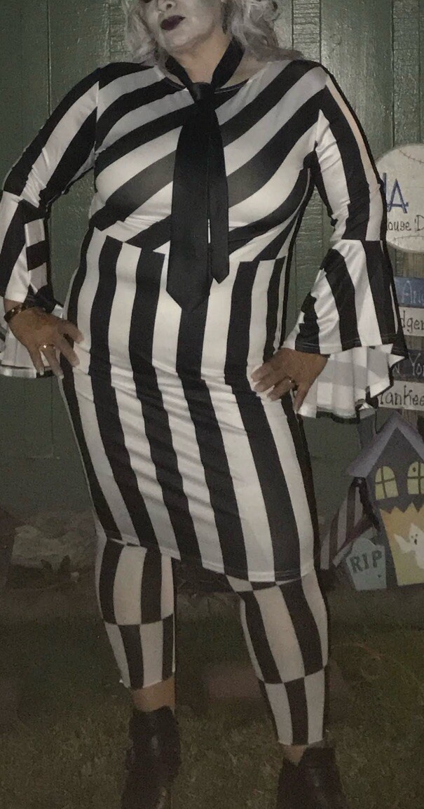 Beetlejuice Dress and Tights. Tie Not Included
