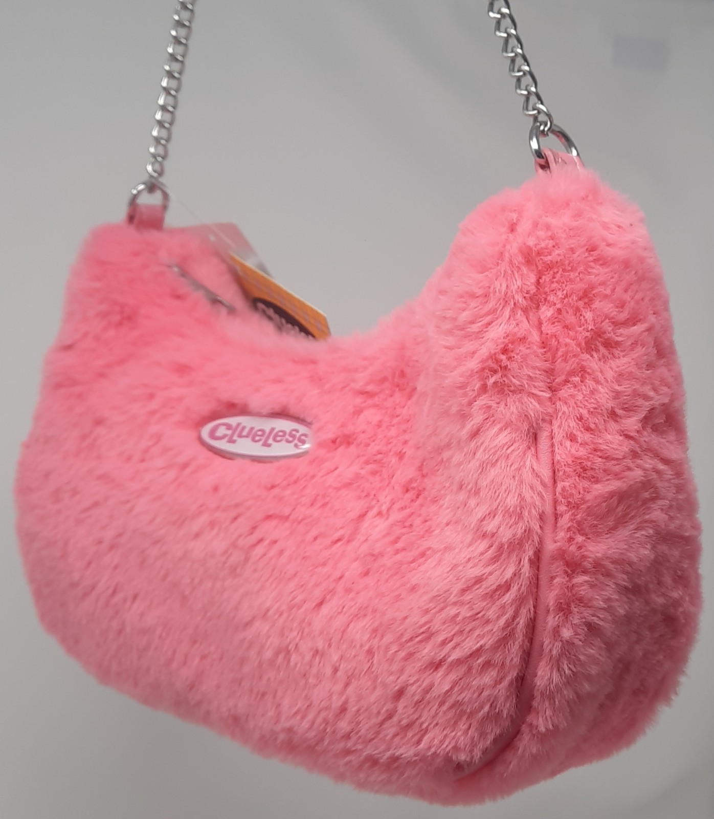Clueless Movie Cher Fuzzy Bag Metal Chain Strap 90s Retro Purse New With Tags