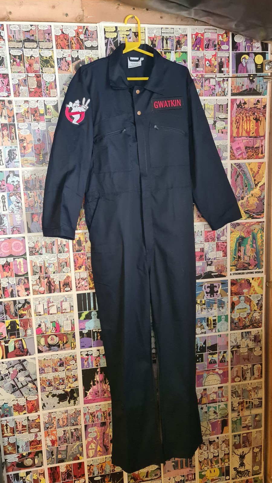 Ghostbusters 2 Costume Overalls – premium deluxe uniform – navy blue coveralls