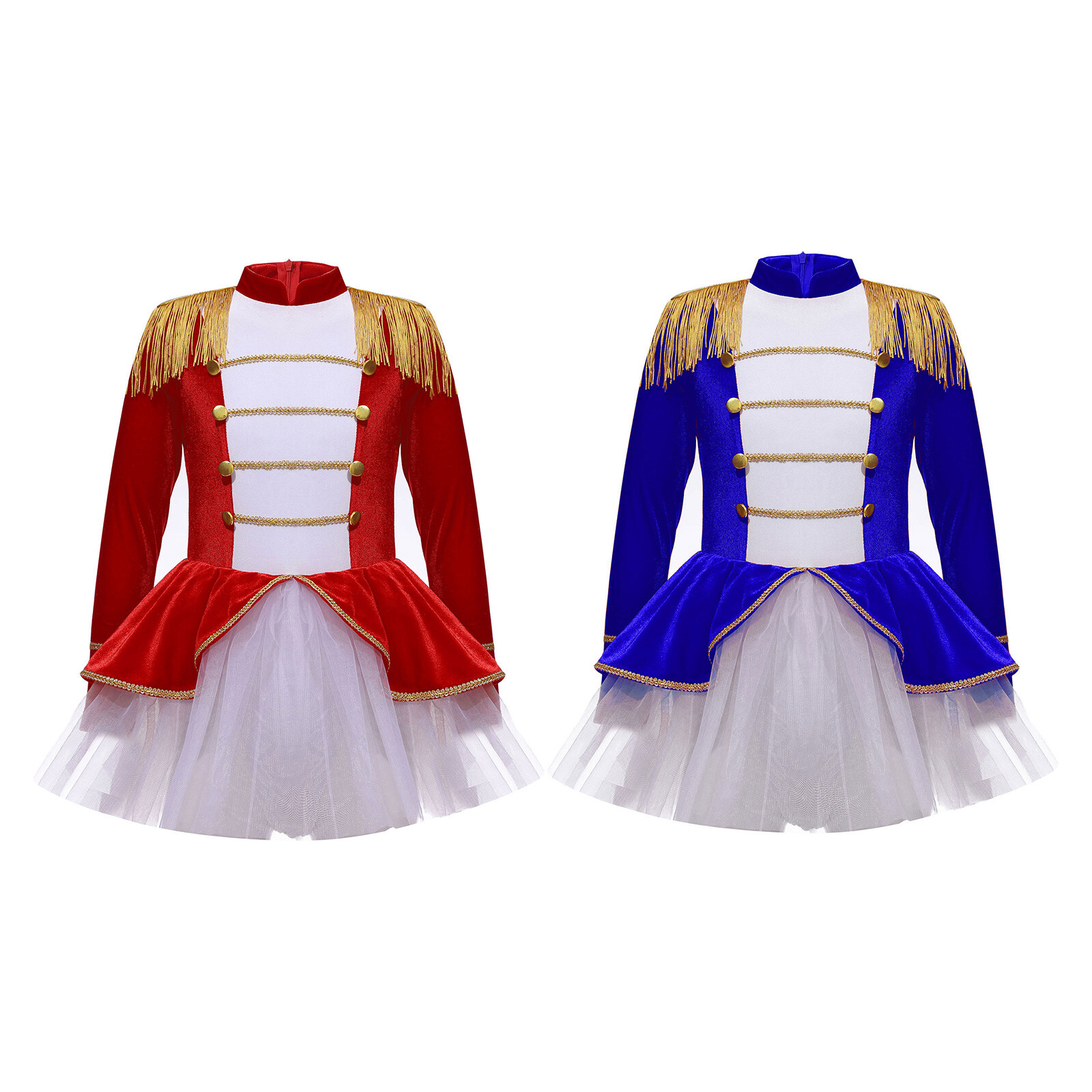 Kids Girls Leotard Festival Costume Showman Ringmaster Jumpsuit Party Uniform
