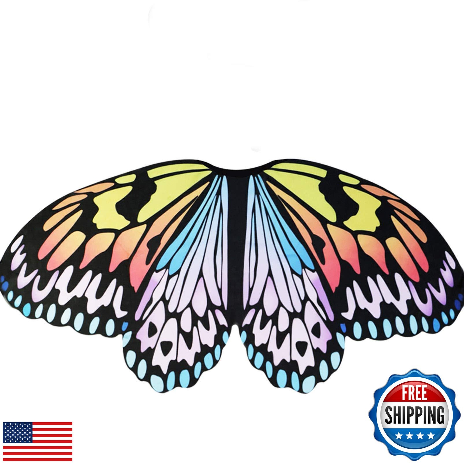 D.Q.Z Kids Monarch Butterfly Wings Costume for Littles Girls Dress Up Clothes