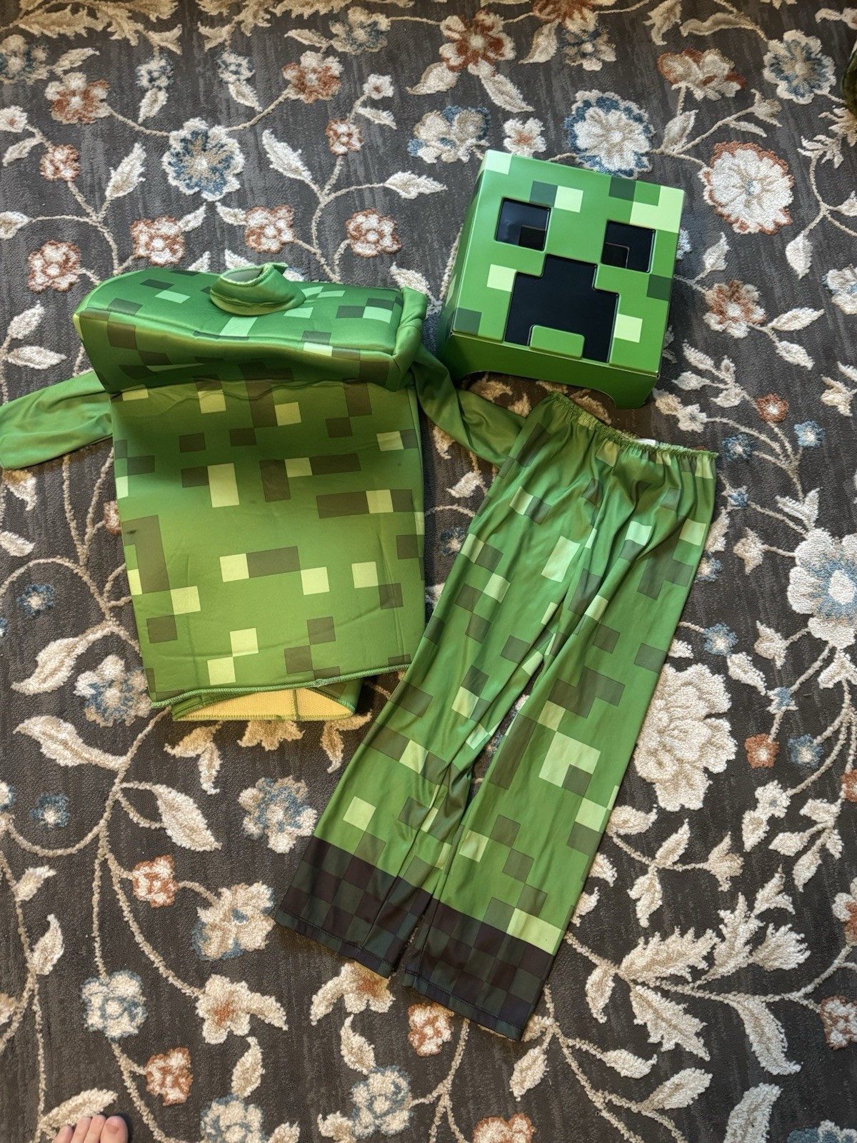 Minecraft Creeper Deluxe Child Costume — Size S/P (4-6)