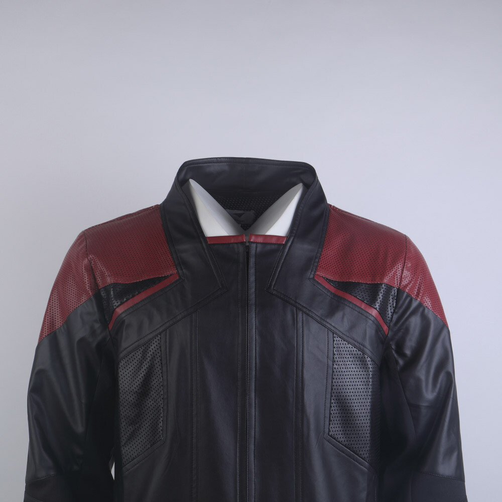 Picard 3 Captain Riker Red Geordi Gold Blue Leather Jackets Starfleet Costumes