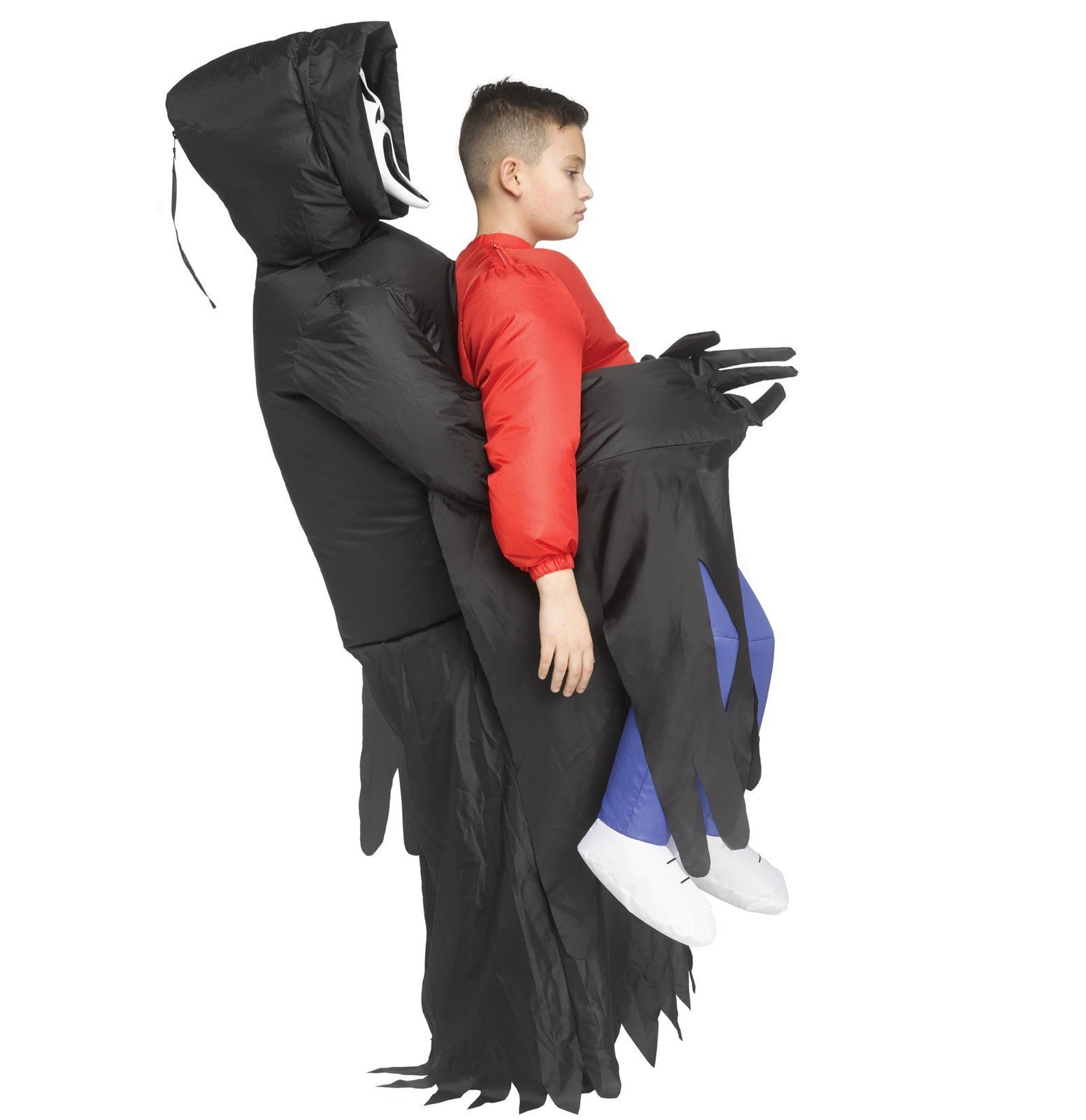 Fun World Boys’ Ghost Face Piggy Back Inflatable Costume, One Size Regular