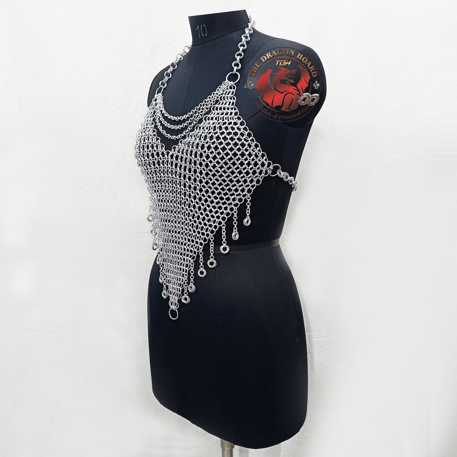 Chainmail Top Bra Metal Aluminum Jewelry Fancy Medieval Cosplay Costume |Hallowe