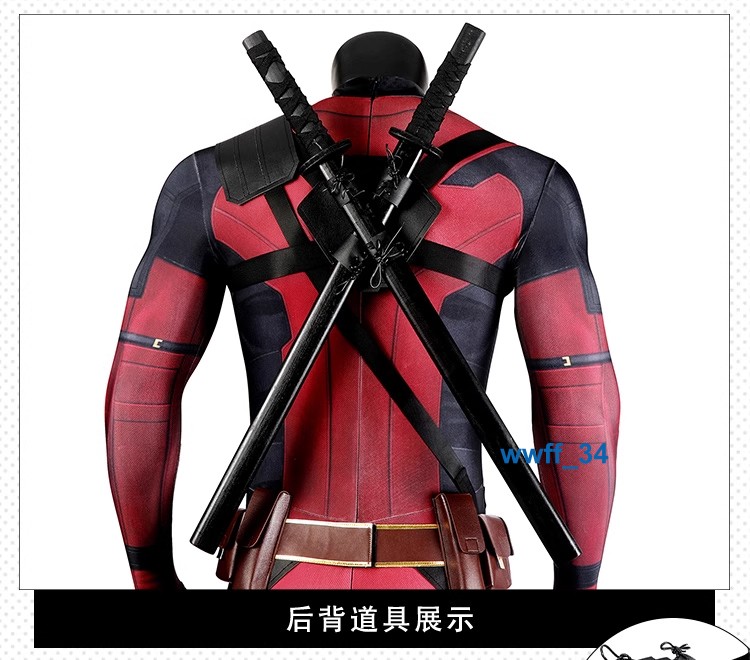 Deadpool 3 Jumpsuit Outfits Wade Wilson Cosplay Costume Accessories Halloween