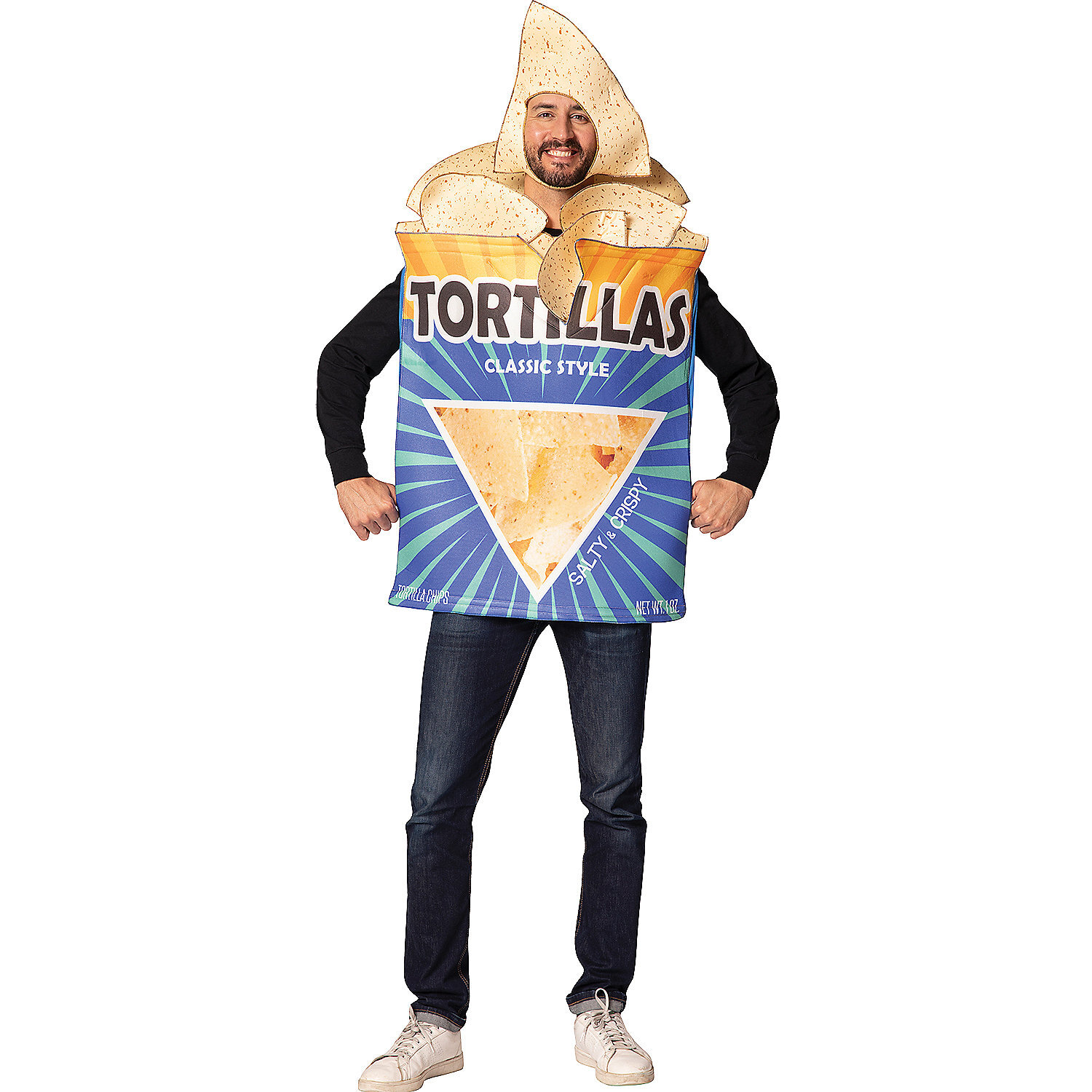 Rasta Imposta Adult Tortilla Chips Bag Costume – One Size Fits Most – Blue