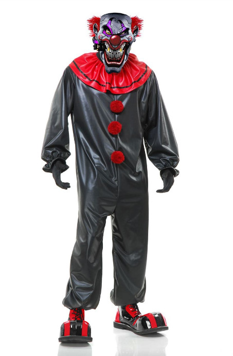 CHARADES SMOKIN JOE THE EVIL CLOWN HALLOWEEN COSTUME MEN’S X-LARGE (46-48) 02814