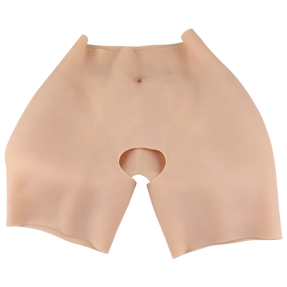 Silicone Short Pants Plump Butt Open Crotch Hip Up For Transgender Crossdresser
