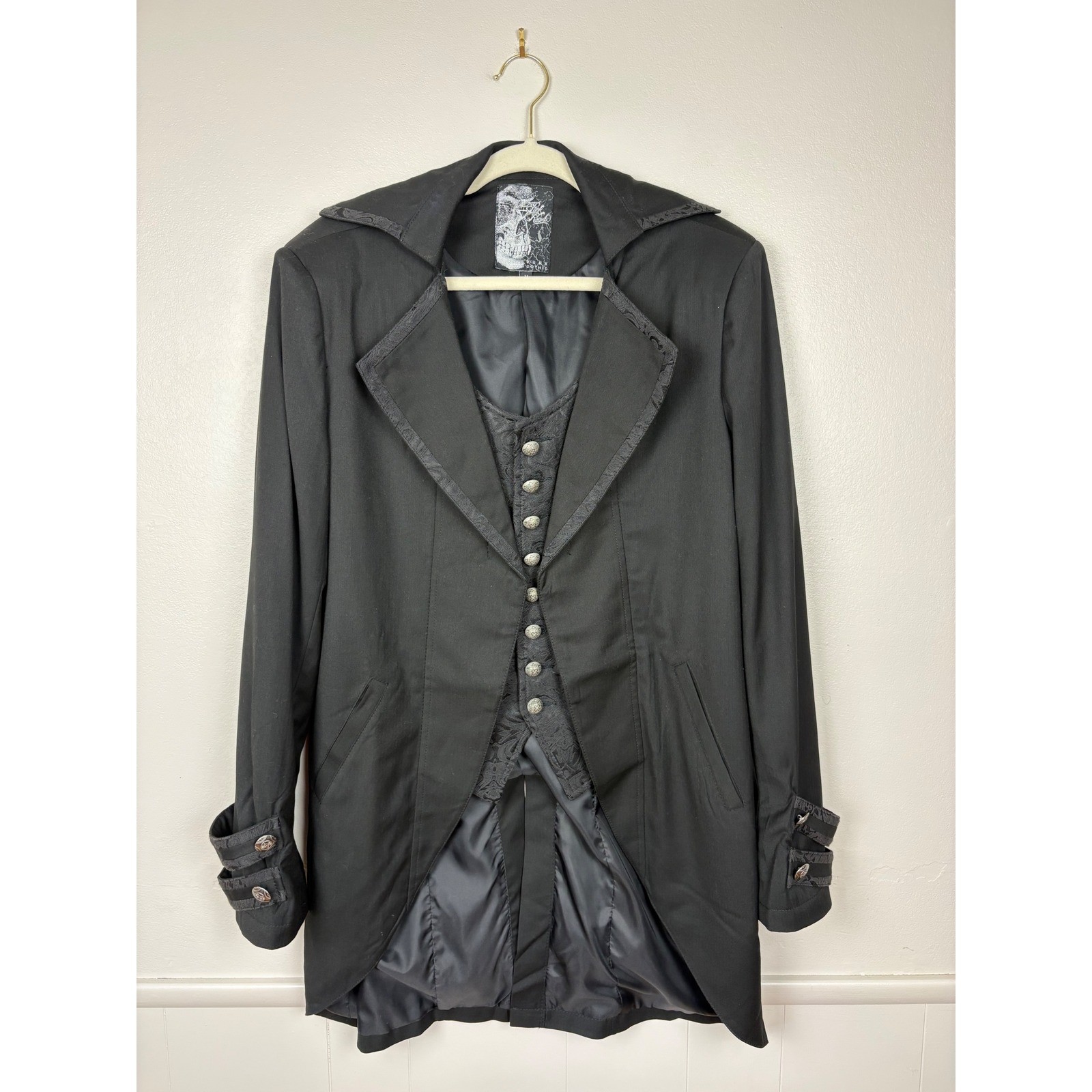 Punk Rave The Draven Men’s Goth Funeral Mourning Jacket Size M Regency Vampire