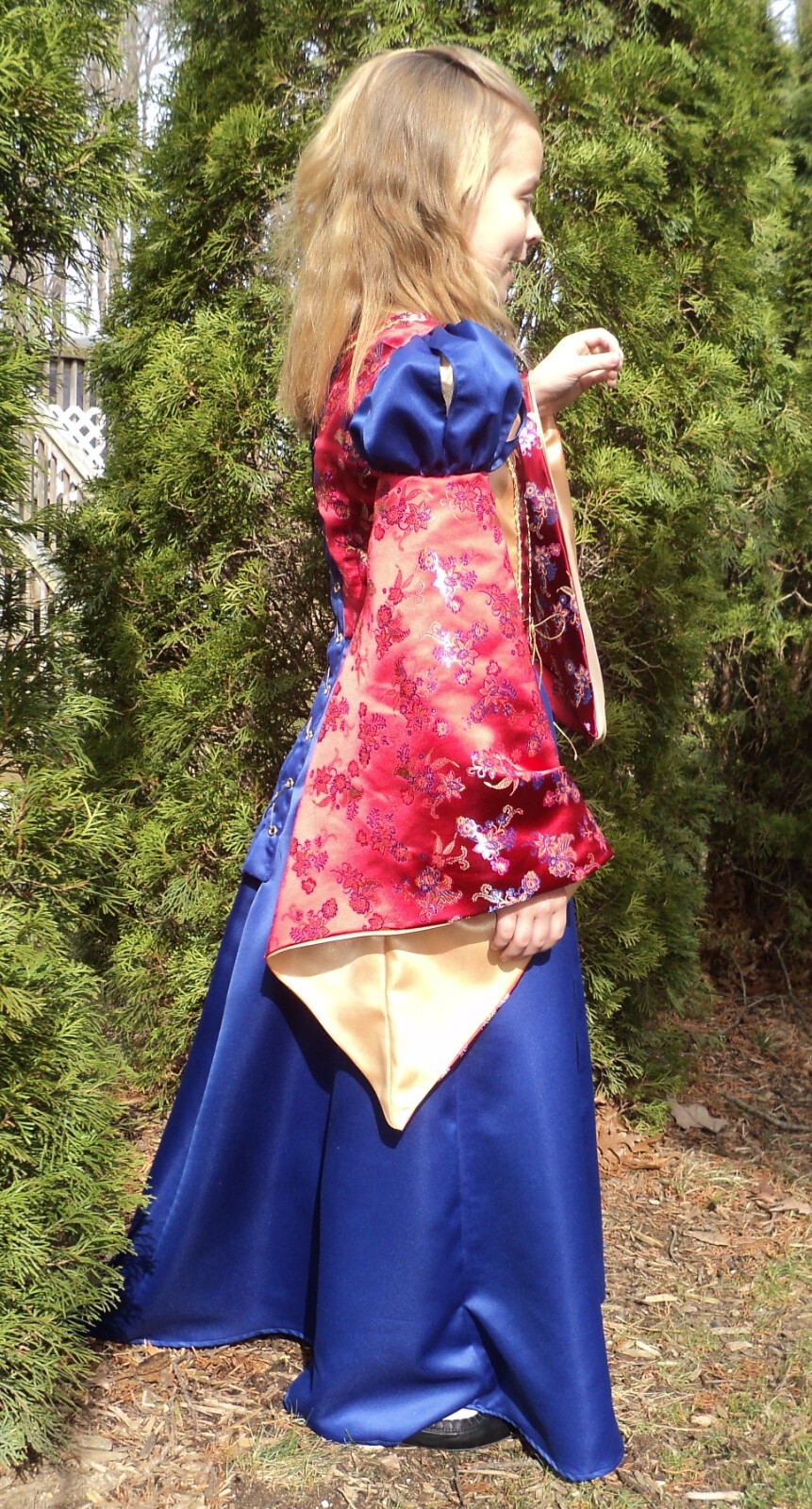 Girls’ sz 10 Medieval/Renaissance Fairy Princess satin Brocade costume dress