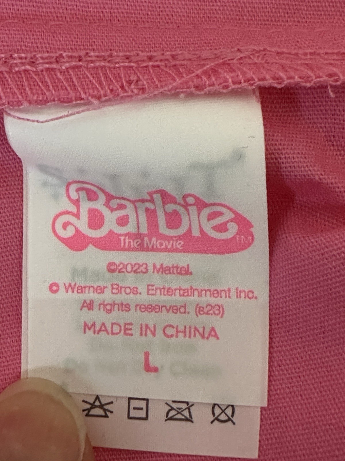 Barbie Halloween Costume Pink Power Jumpsuit Youth L 14-16 New in Package