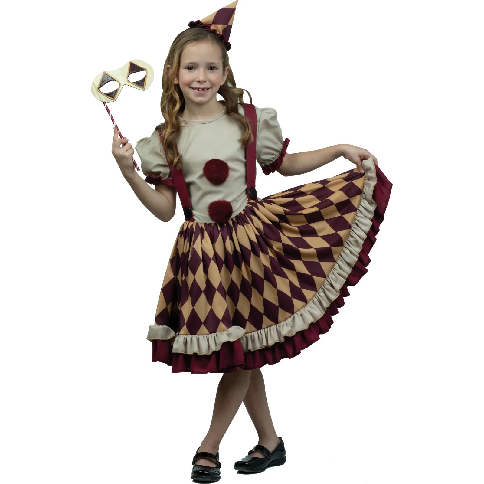 Ghoulish Productions Lil’ Vintage Clown Costume 10-12Y Horror Halloween