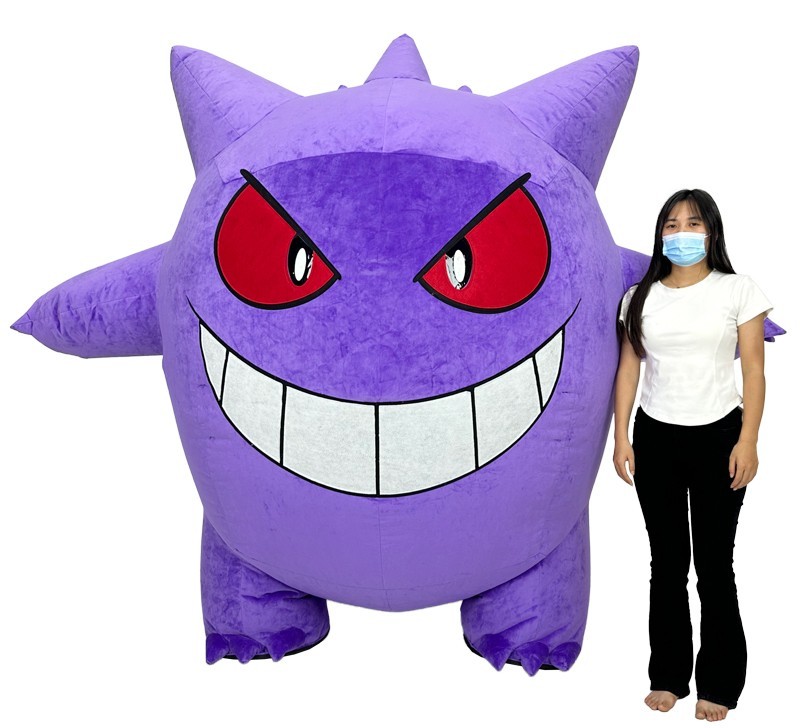 2m Purple Gengar Inflatable Costume Plush Mascot Halloween Cosplay Party Outift