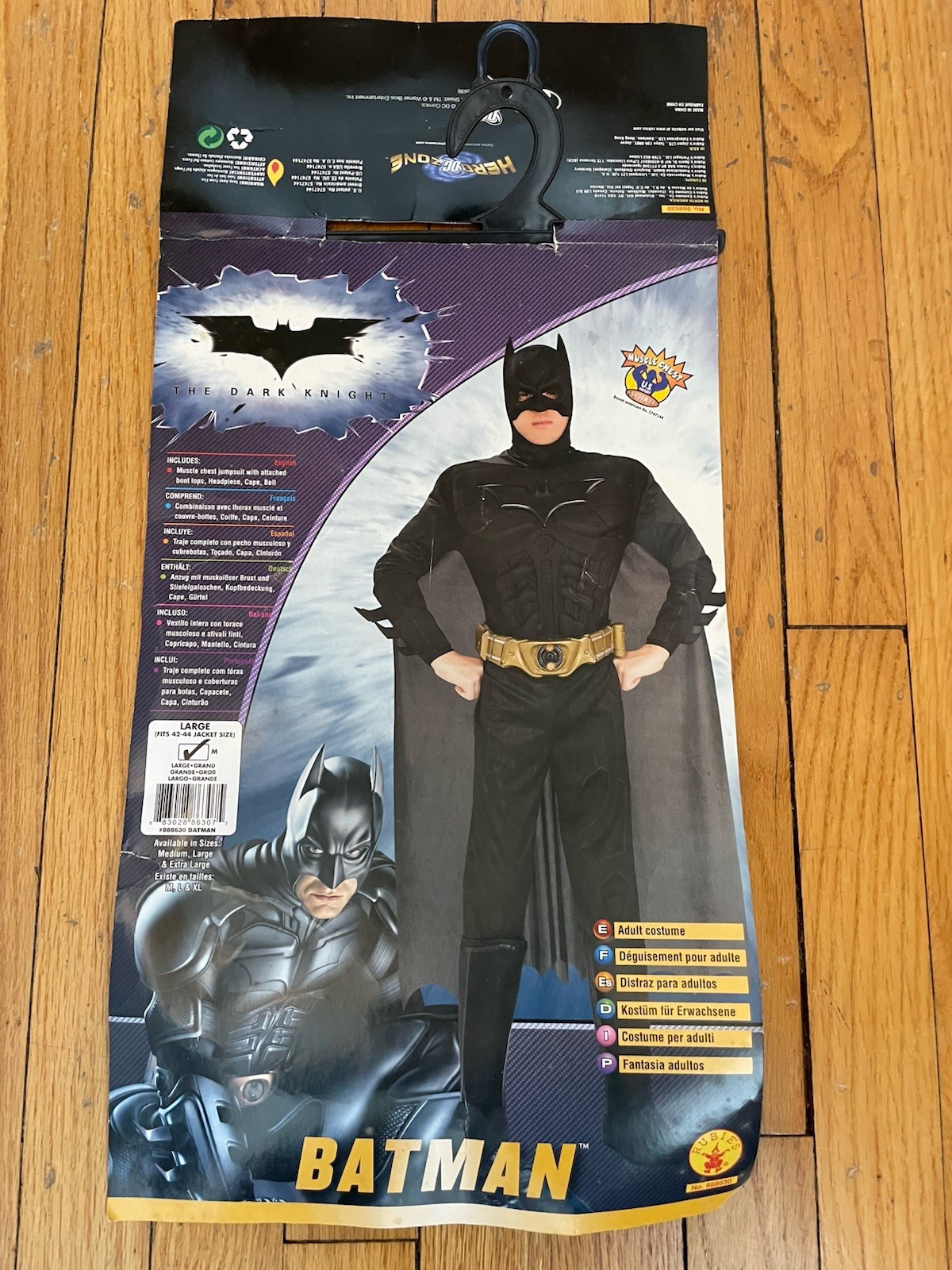 DC Comics Batman The Dark Knight Costume Adult Large Rubies Halloween (No Belt)