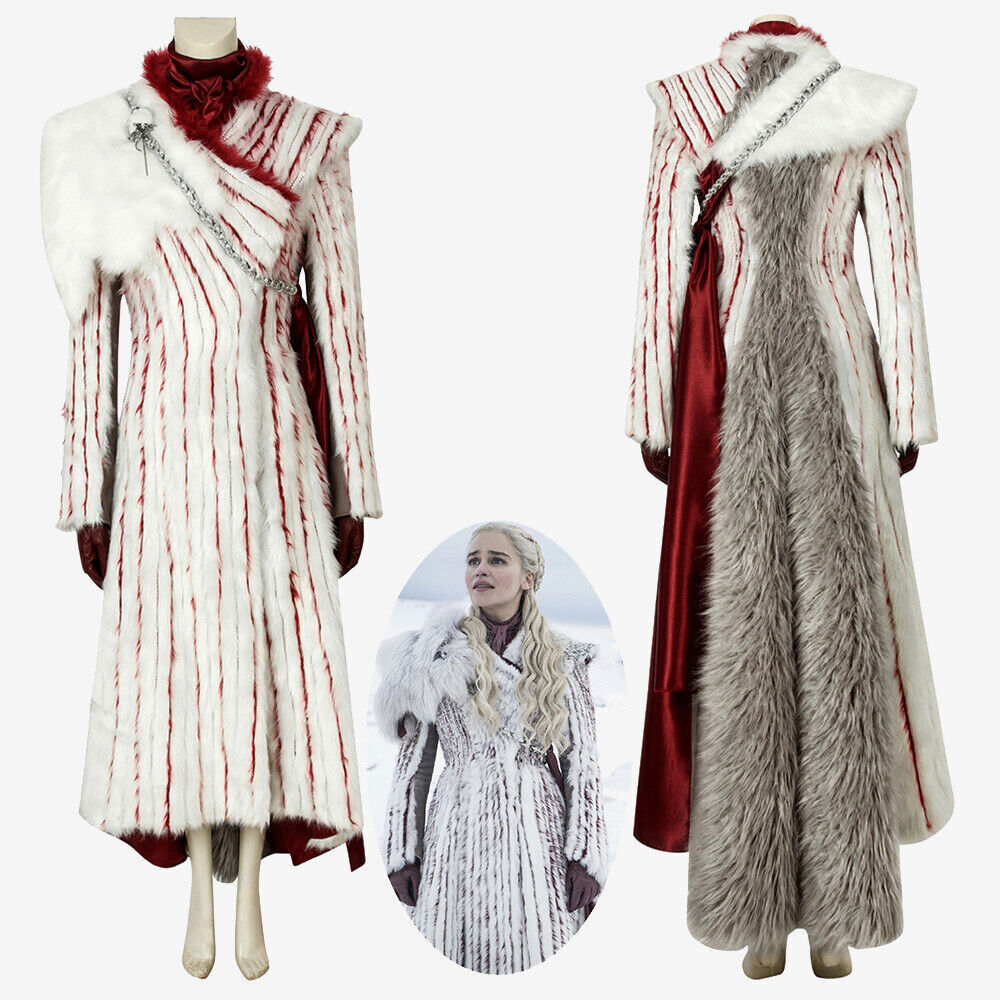 Game of Thrones Season 8 Daenerys Targaryen Cosplay Costume Halloween Party Suit