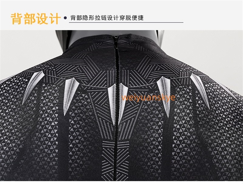 Movie Black Panther Adult T’Challa Cosplay Costume Jumpsuit Catsuit Halloween