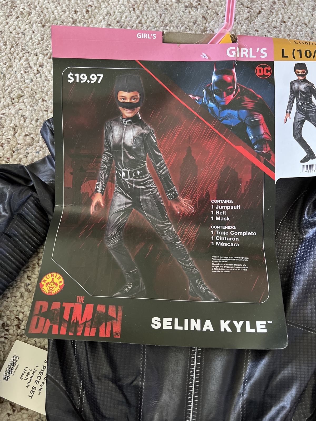 The Batman Girls Selina Kyle Catwoman Halloween Costume Child Large 10/12 New