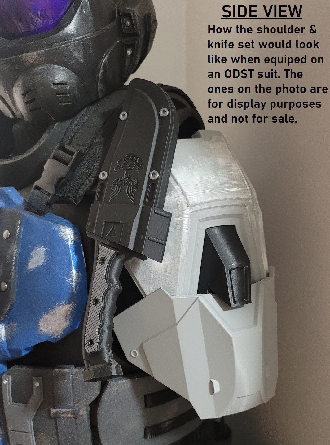 HALO ODST SHOULDER PADS or KNIFE COMBO COSPLAY