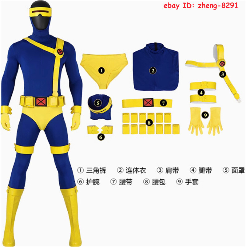 X-Men ’97 Cyclops Cosplay Costume Outfit Scott Summers Halloween Jumpsuit Suit