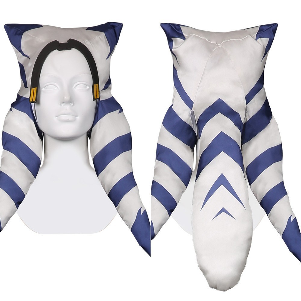Ahsoka Tano The Mandalorian Jedi Cosplay Pants+Top Halloween Suits+Headgear Hats