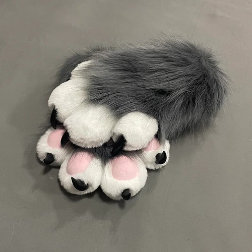 Furry Animal Paws Gloves Fursuit Kigurumi Cosplay Costume Wearable Paw Props