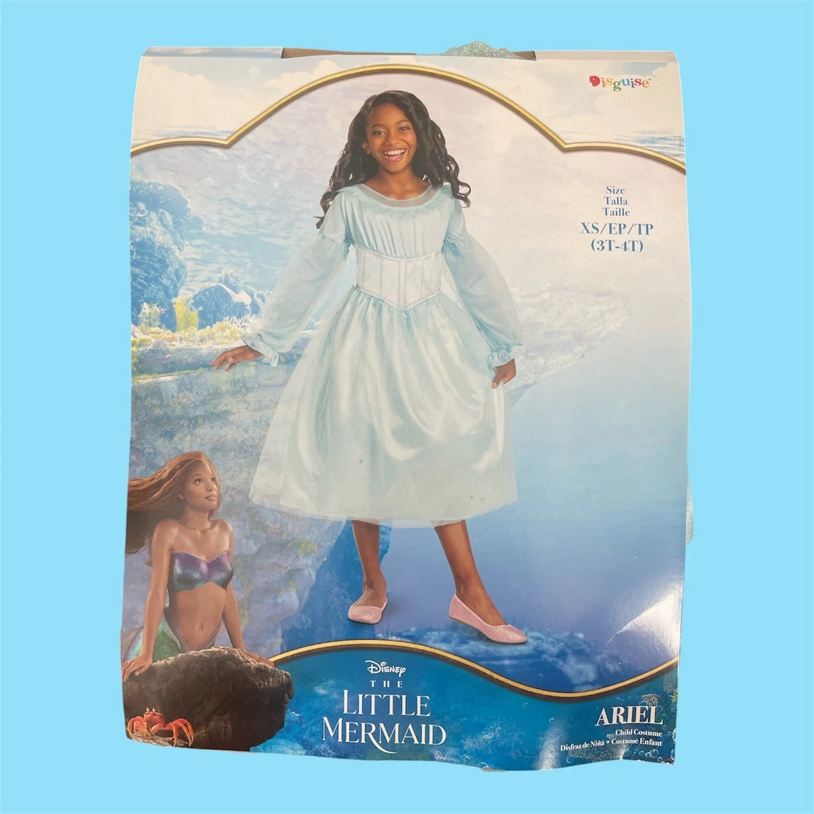 The Little Mermaid Ariel Dress Disney Costume, Child Size XS 3T-4T