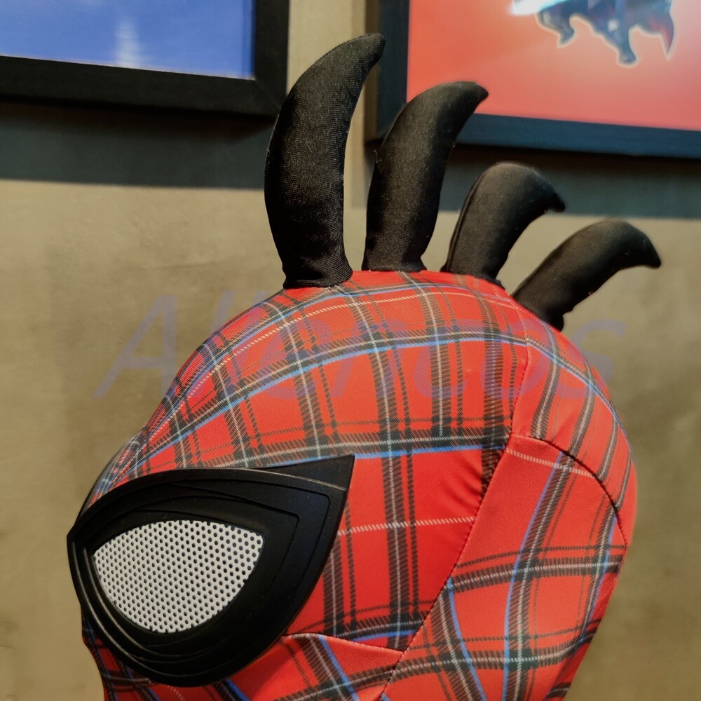 PS4 Spider-Punk Jumpsuit Spider-Man Costume Cosplay Suit For Kids Adult