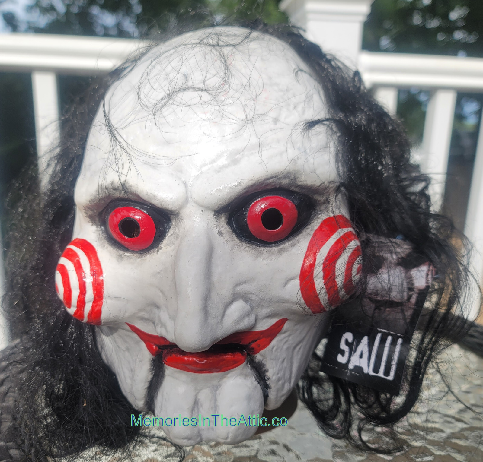 Adult Trick Or Treat Studios Saw Movie Billy Puppet Mask Horror Halloween Clown