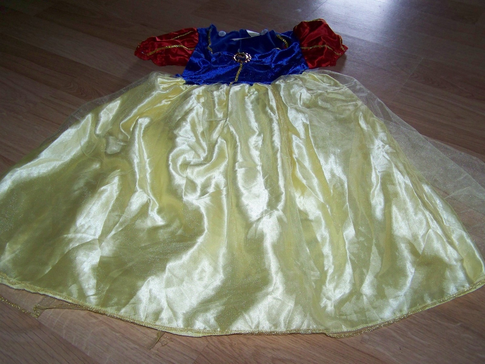 Girls Size 7-8 Disney Classics Princess Snow White Costume Dress Blue Yellow GUC
