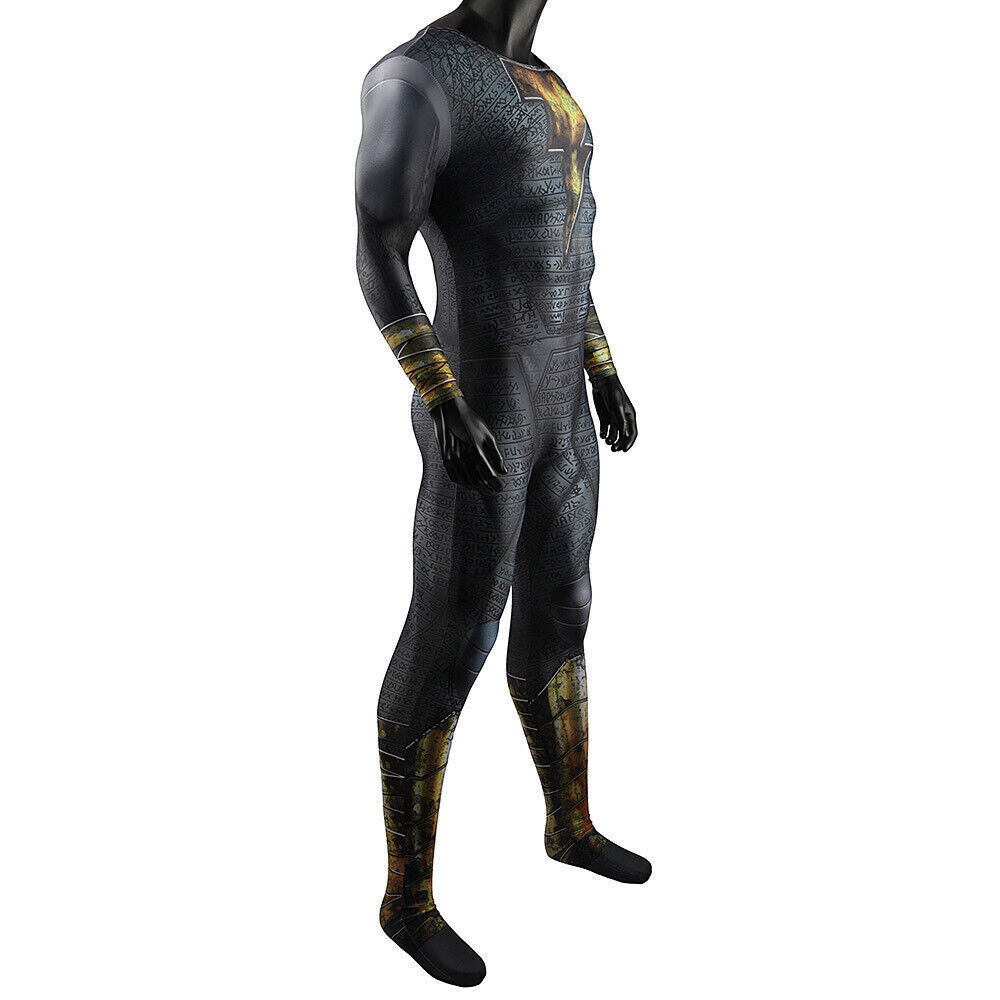 Black Adam Bodysuit Cosplay Costume Adult Kids Jumpsuit Stage Suit Halloween
