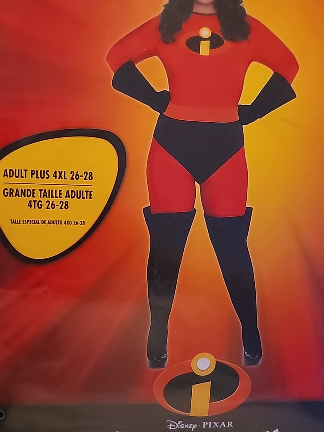 Disney Pixar The INCREDIBLES 🔥 Mrs Incredible 🔥JUMPSUIT COSTUME ONLY 4XL 26/28