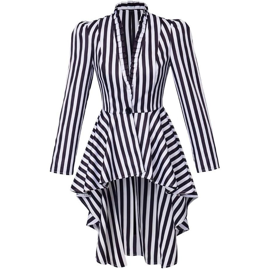 Women’s Steampunk Gothic Tailcoat – Vintage Victorian Long Sleeve Jacket