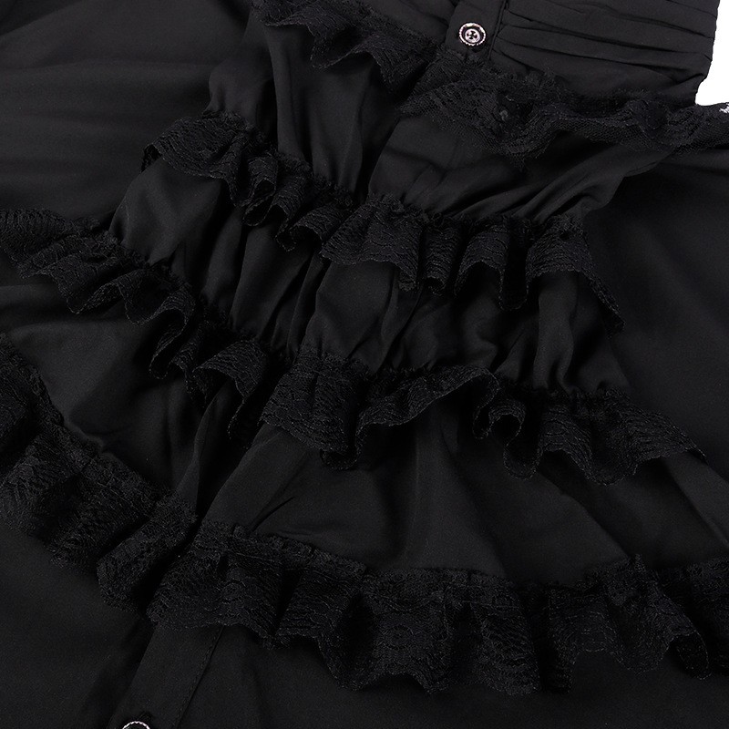 Men’s Pirate Renaissance Medieval Victorian Steampunk Gothic Vampire Shirt Top