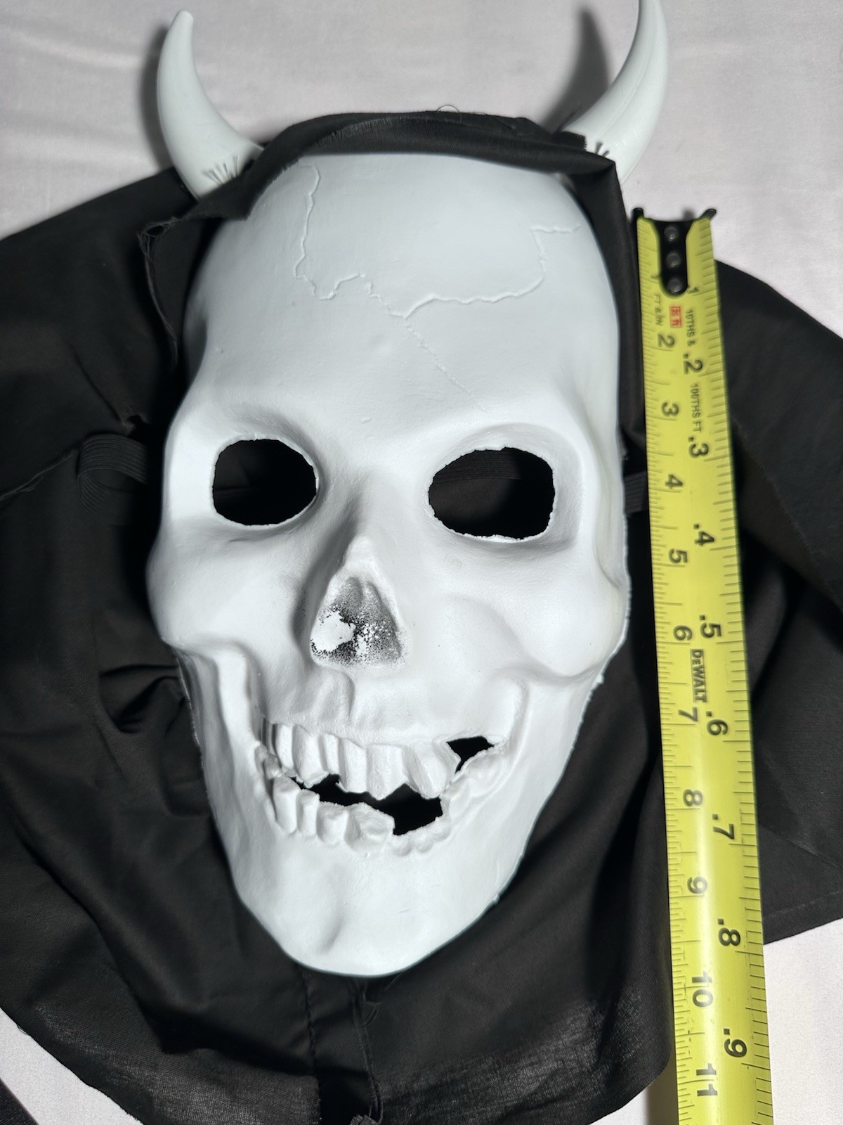 Spirit Halloween Hooded Skeleton Robe Costume One Size Black/White Polyester