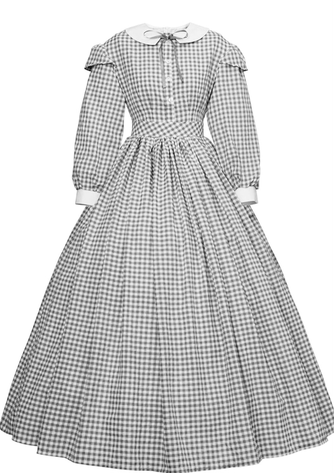 Civil War Women’s Victorian Dress Light Brown Plaid Dress Ball Dress