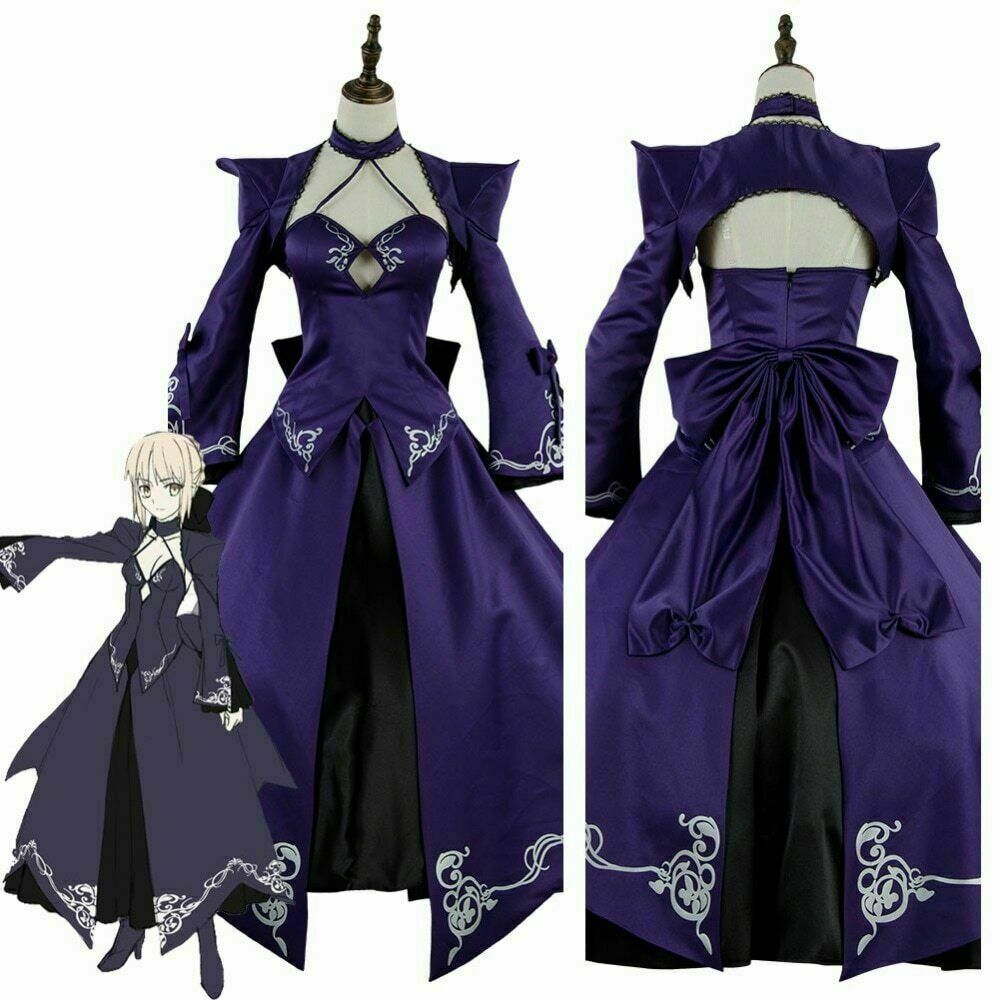 Fate/Stay Night Grand Order FGO Dark Alter Dress Cosplay Costume妈的
