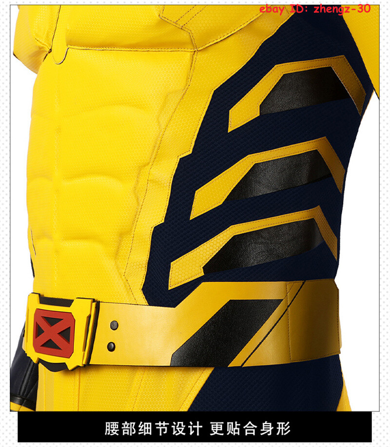 2024 New Deadpool & Wolverine Jumpsuit Outfit Cosplay Halloween Costume Full Set