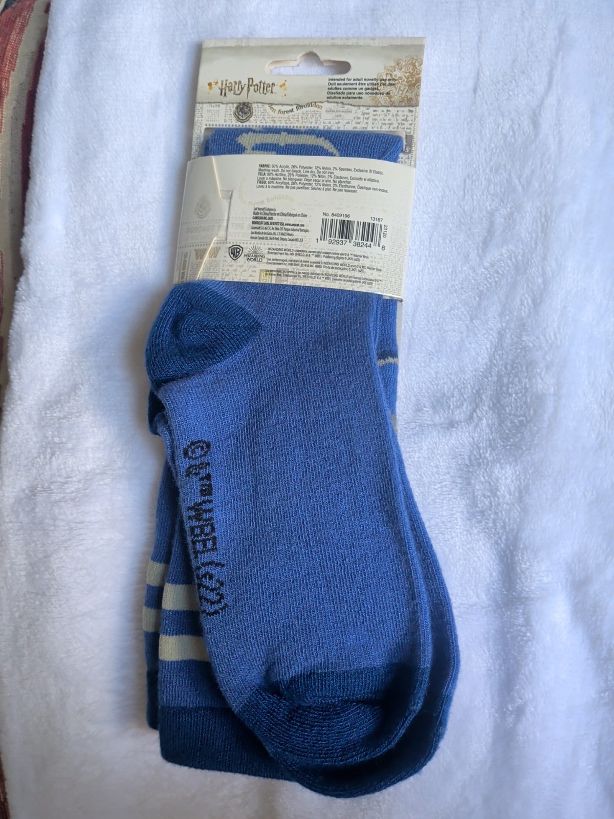 Harry Potter Ravenclaw Knee High Socks Blue Wizarding World New