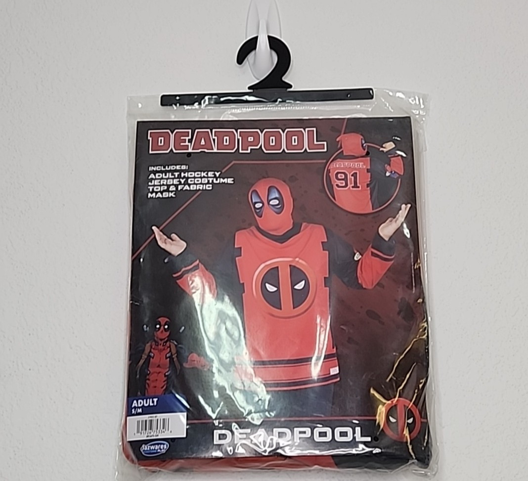 Jazwares Deadpool Hockey Jersey Halloween Cosplay Costume Small/medium Adult NEW