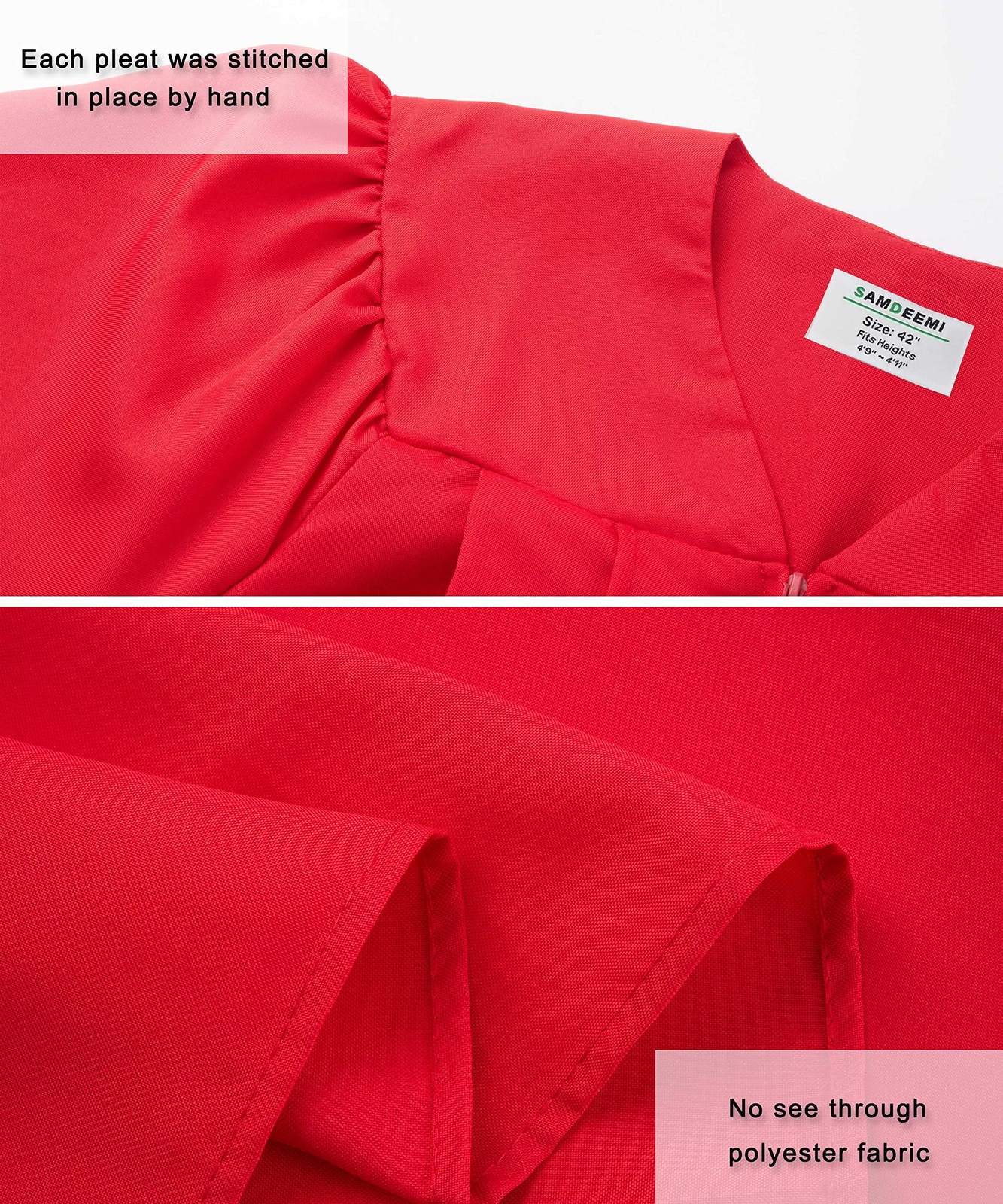 SAMDEEMI Unisex Adult Matte Graduation Gown Only, for High School, Bachelor,