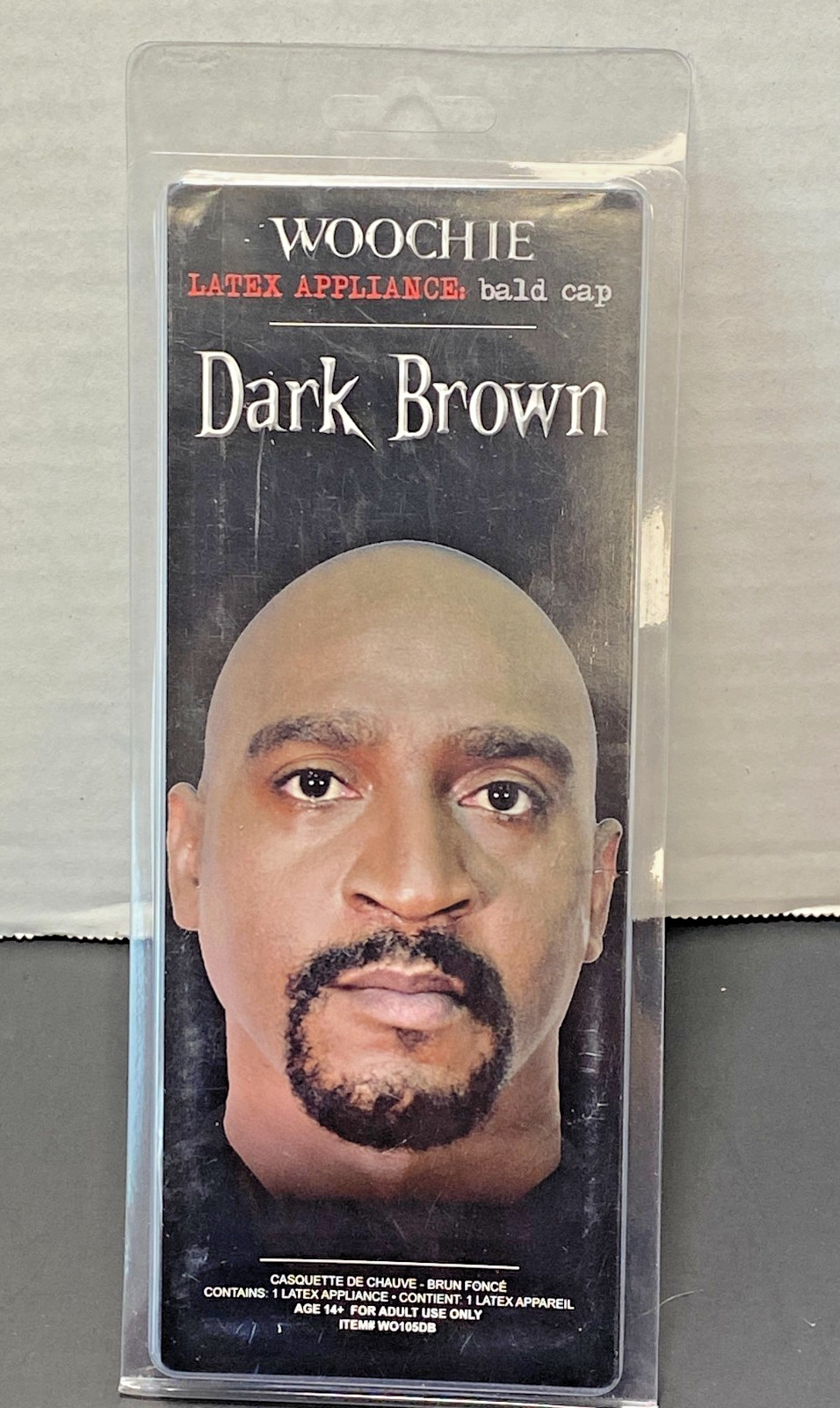 Woochie DARK BROWN Bald Cap Latex Appliance for SFX/Halloween