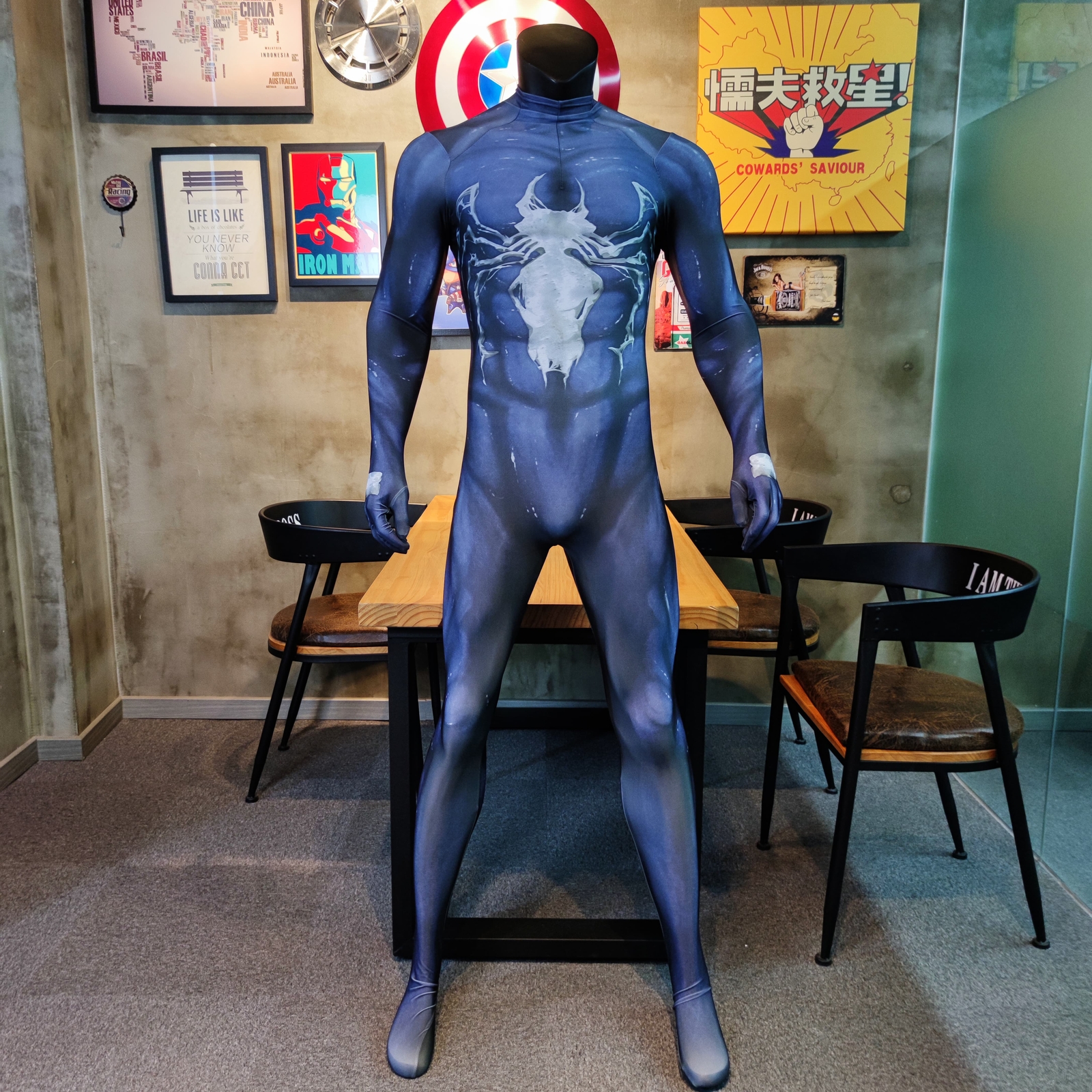 Spider-Man Venom Cosplay Costume Jumpsuit Adult Halloween Bodysuit