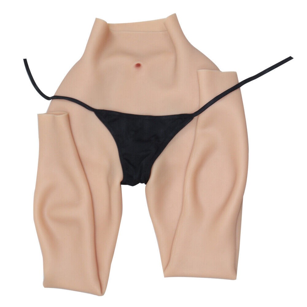 Silicone Pants Ankle Length Thicken Hip Fake Realistic Vagina Panty Crossdresser