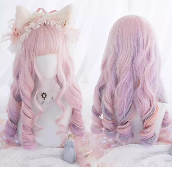 Japan Harajuku Lolita Series Unicorn Pink Blue Cosplay Wig – EZ Cosplay