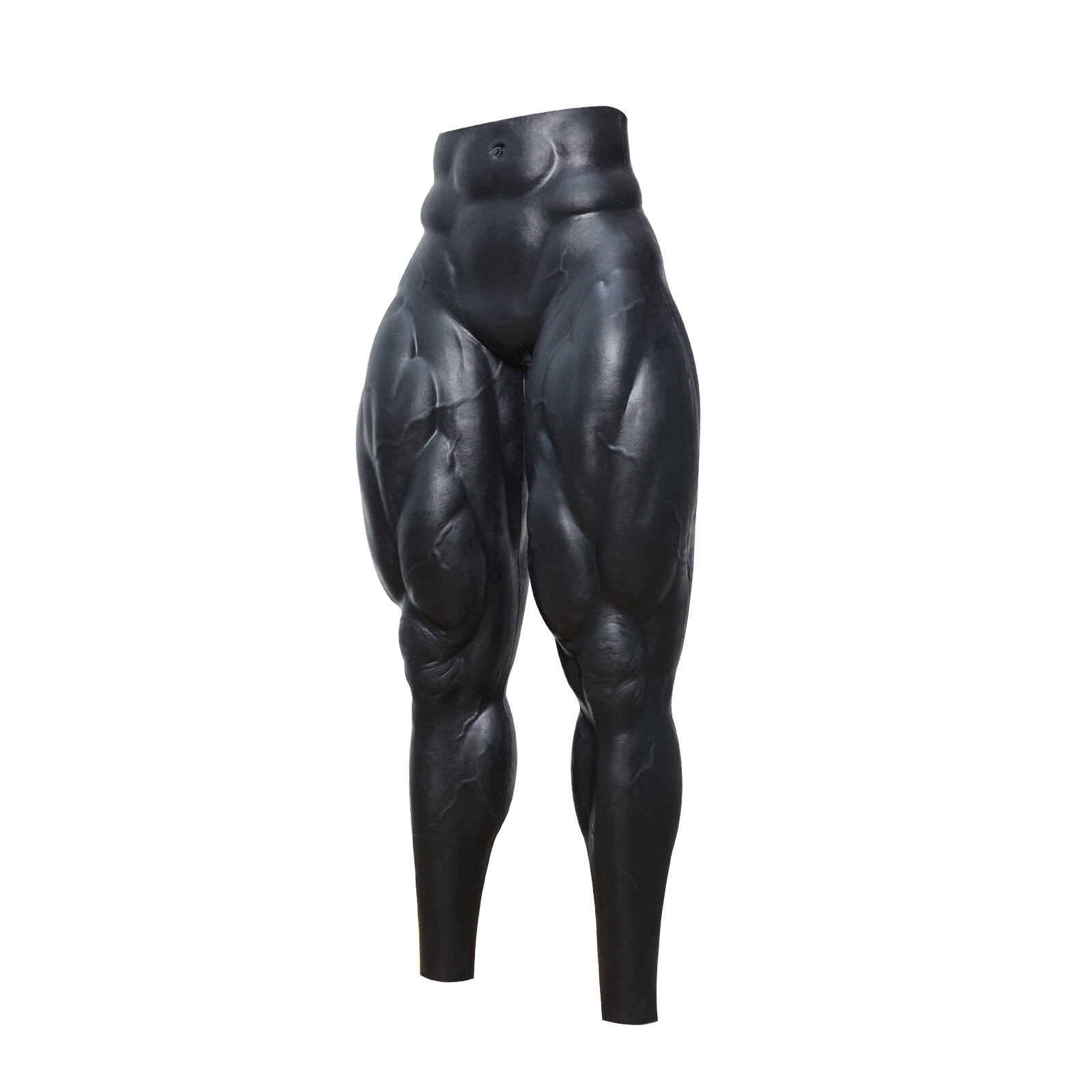 SMITIZEN Black Silicone Muscle Suit with Arms Realistic muscle pant fetish