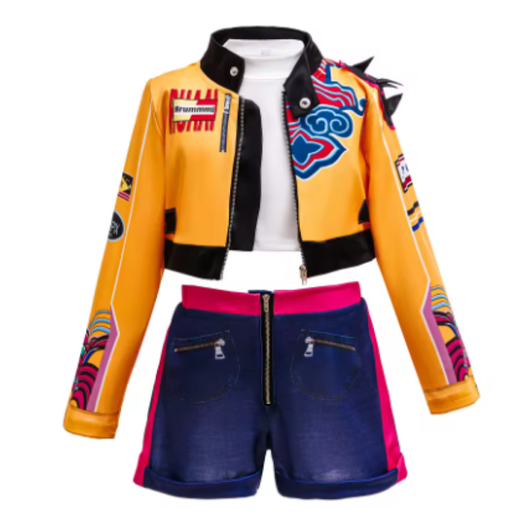 Girls Rumi Kpop Cosplay Costume Set Idol Outfit Jacket with Accessories