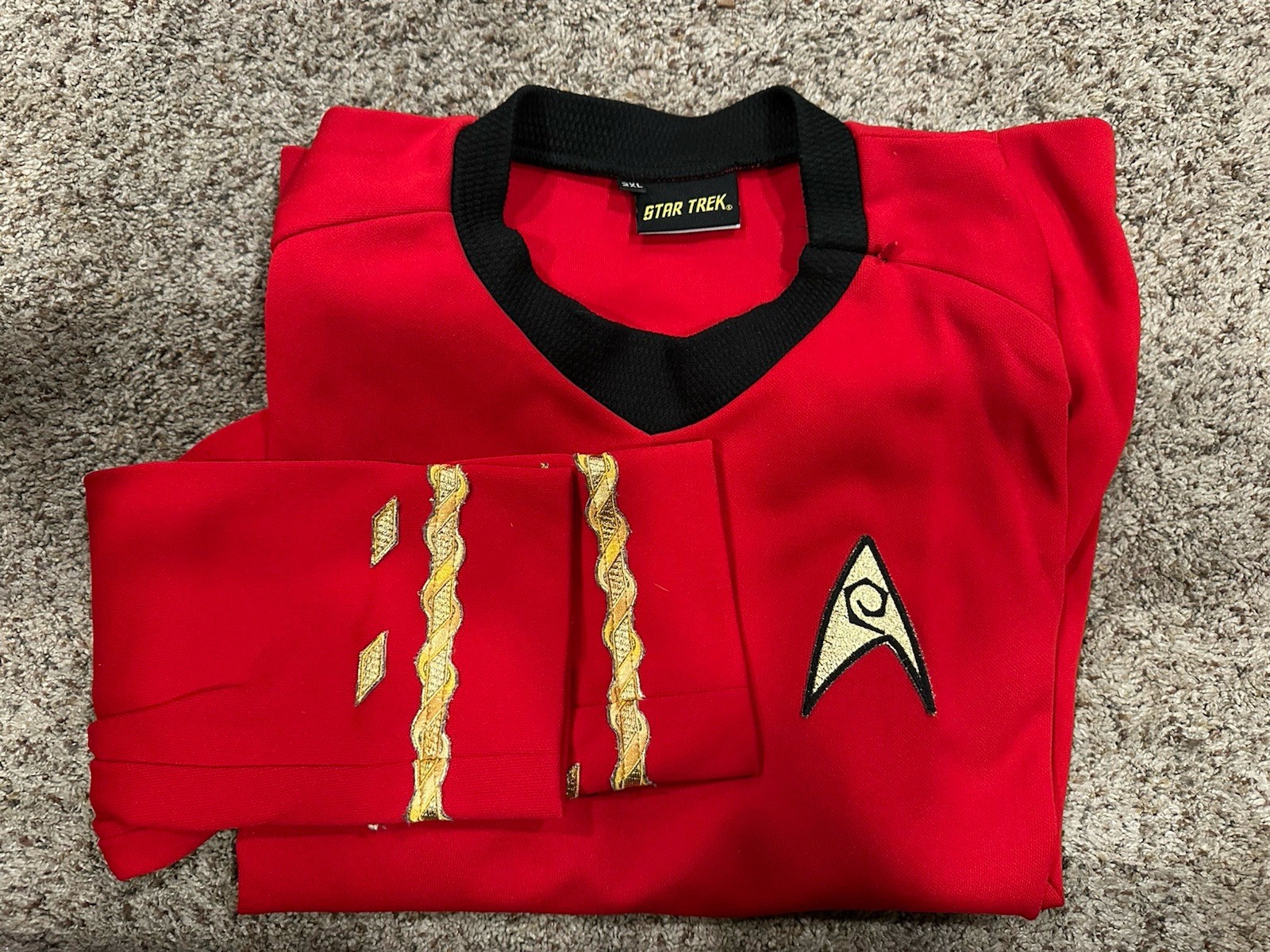 ANOVOS TOS PREMIUM STAR TREK TUNIC SEASON 3 SCOTTY RED MINT UNWORN XXL