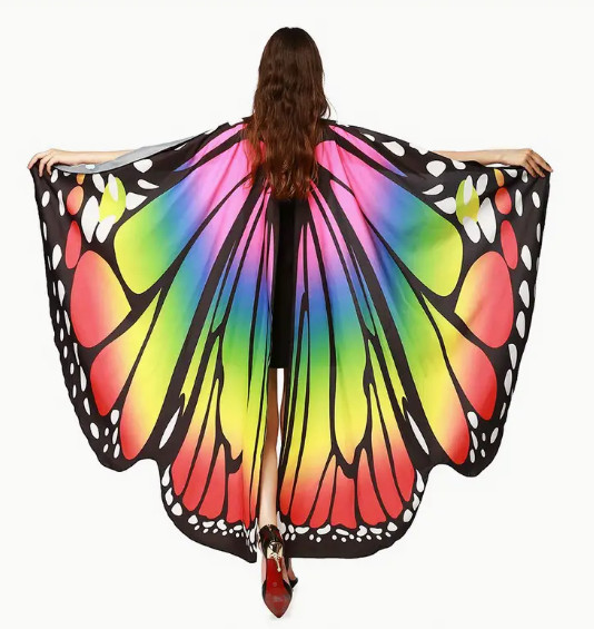 BUTTERFLY WINGS COSTUME- Royal Blue Starry Butterfly Wing Cape – Fairy Cape