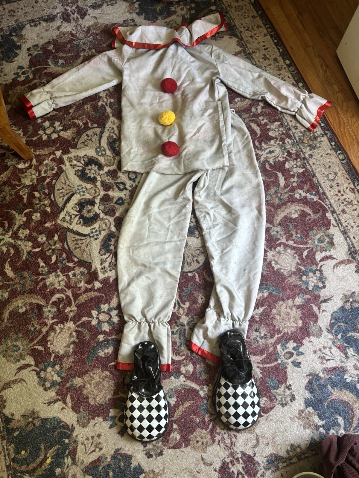 Spirit Twisty the Clown Costume Adult S AHH Freak Show Shoes 2 Part Mask Cosplay